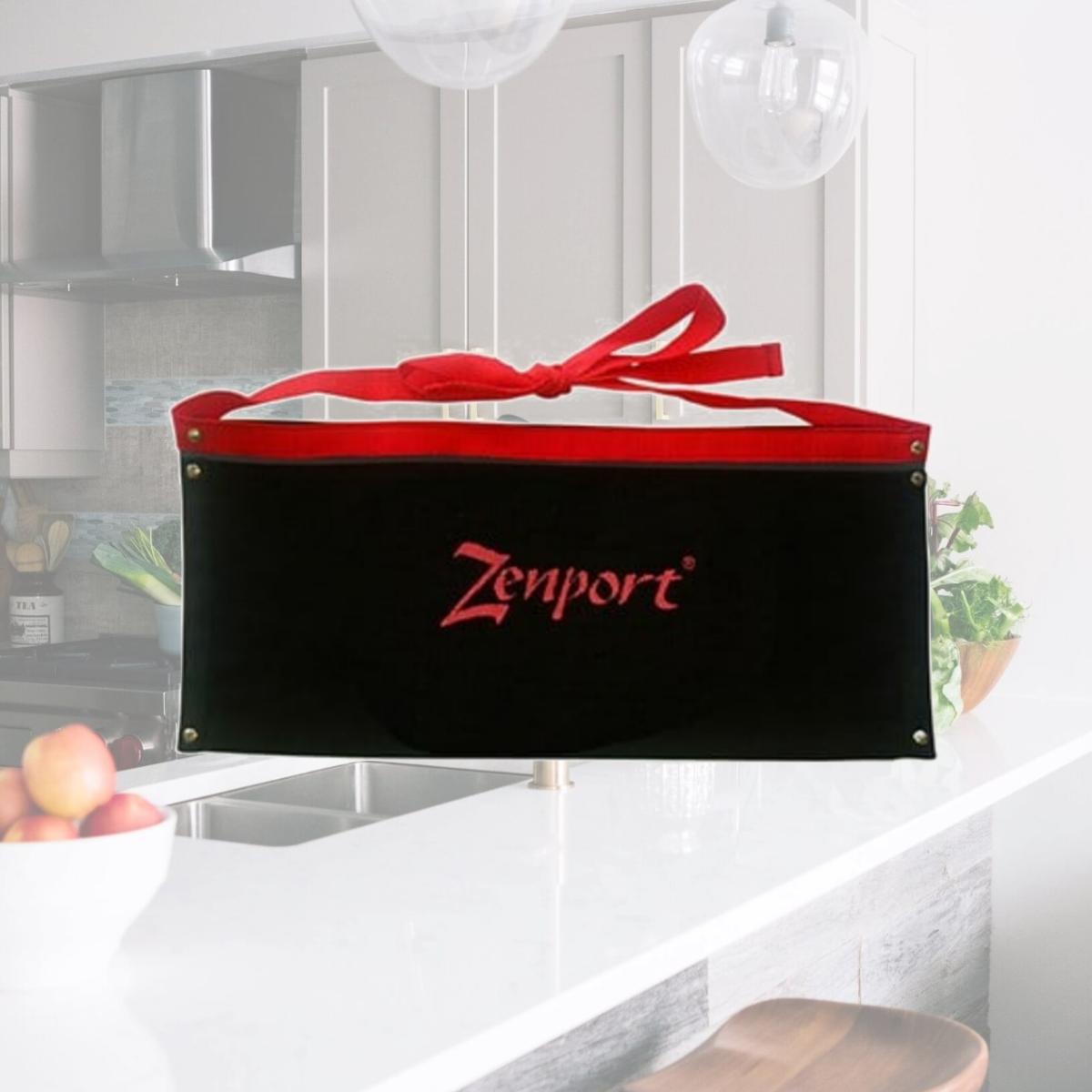 Picture of Zenport Industries AG4031-20PK 17 x 8.25 in. 1-Pocket Canvas Apron with Border, Black & Red - Pack of 20