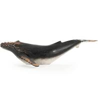 Shi047 20.5 X 7.5 X 30 In. Whale Sculpture, Distressed Black - Large