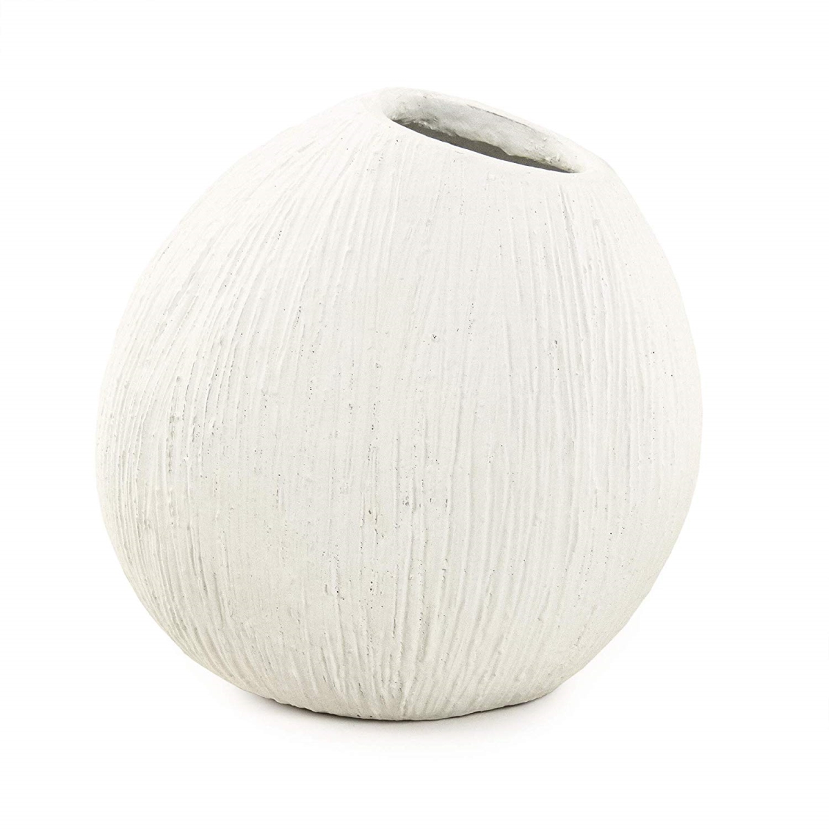 10045l A148 Distressed Vase, Large - White