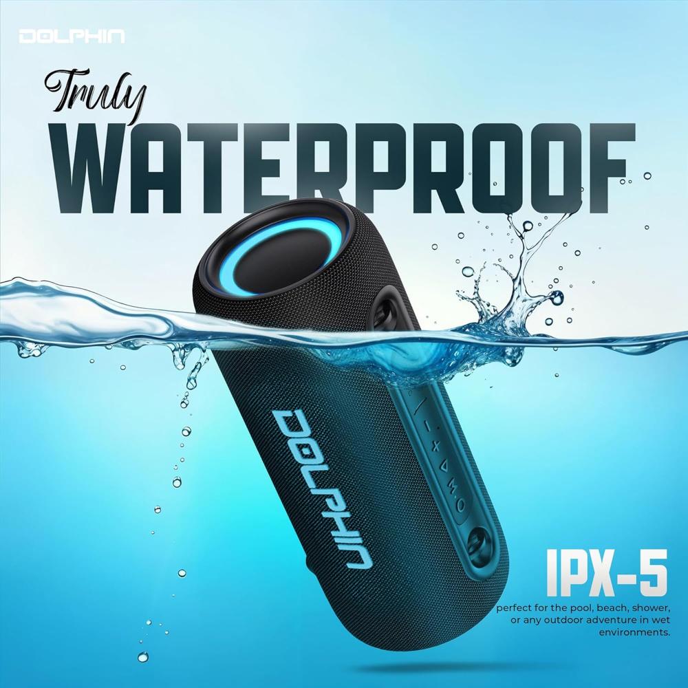 LX30 13W IPX5 Waterproof Mini Bluetooth Speaker with USB, Black