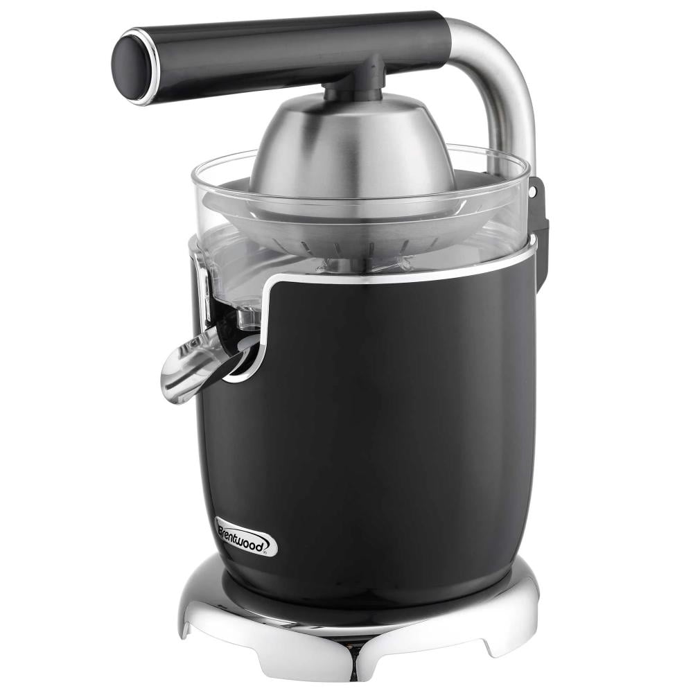 J28BK Powerful 200W Electric Citrus Juicer - Stainless Steel Lever - 2 Cones, Dishwasher Safe Parts, Black