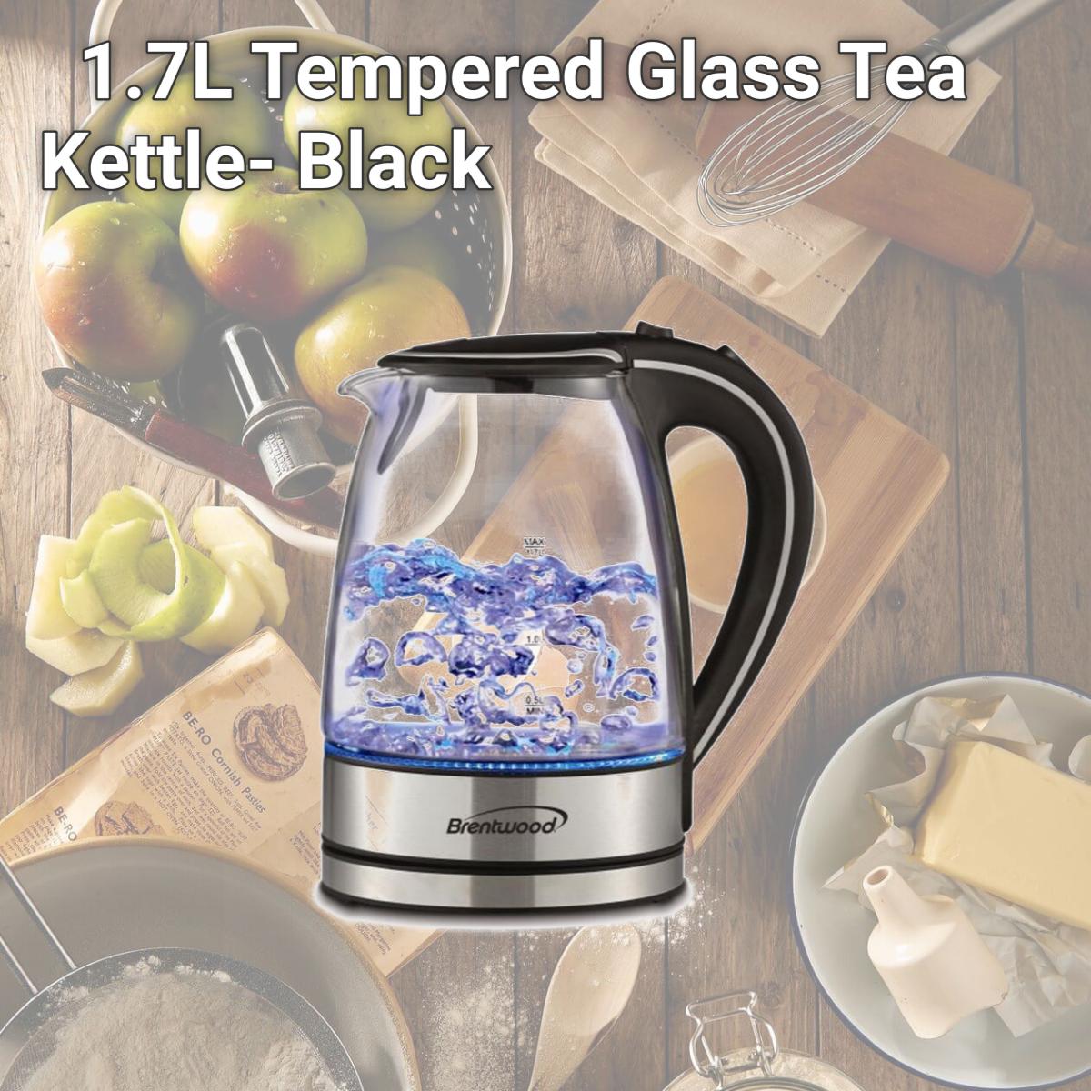 Picture of Brentwood KT1900BK 1.7L Tempered Glass Tea Kettle- Black