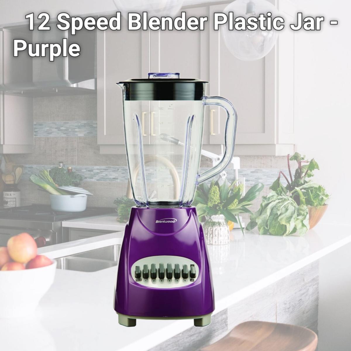 Picture of Brentwood JB220PR 12 Speed Blender Plastic Jar - Purple
