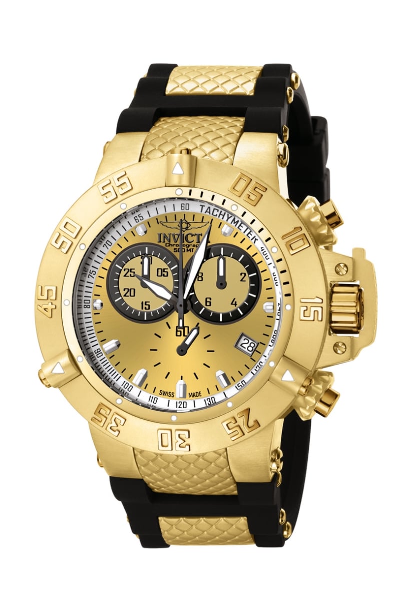 Mens 5517 Subaqua Quartz Chronograph Gold Dial Watch