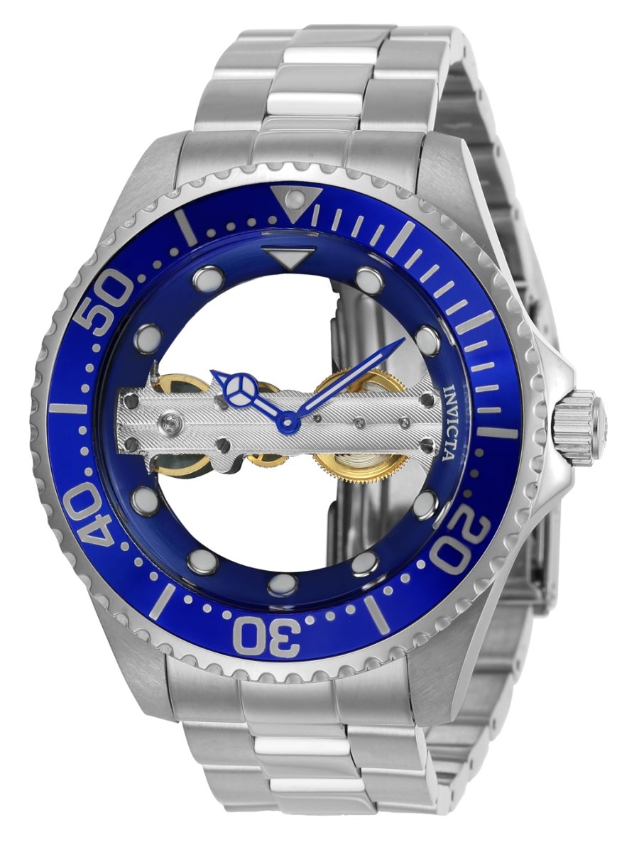 Mens 24693 Pro Diver Mechanical Multifunction Blue Dial Watch