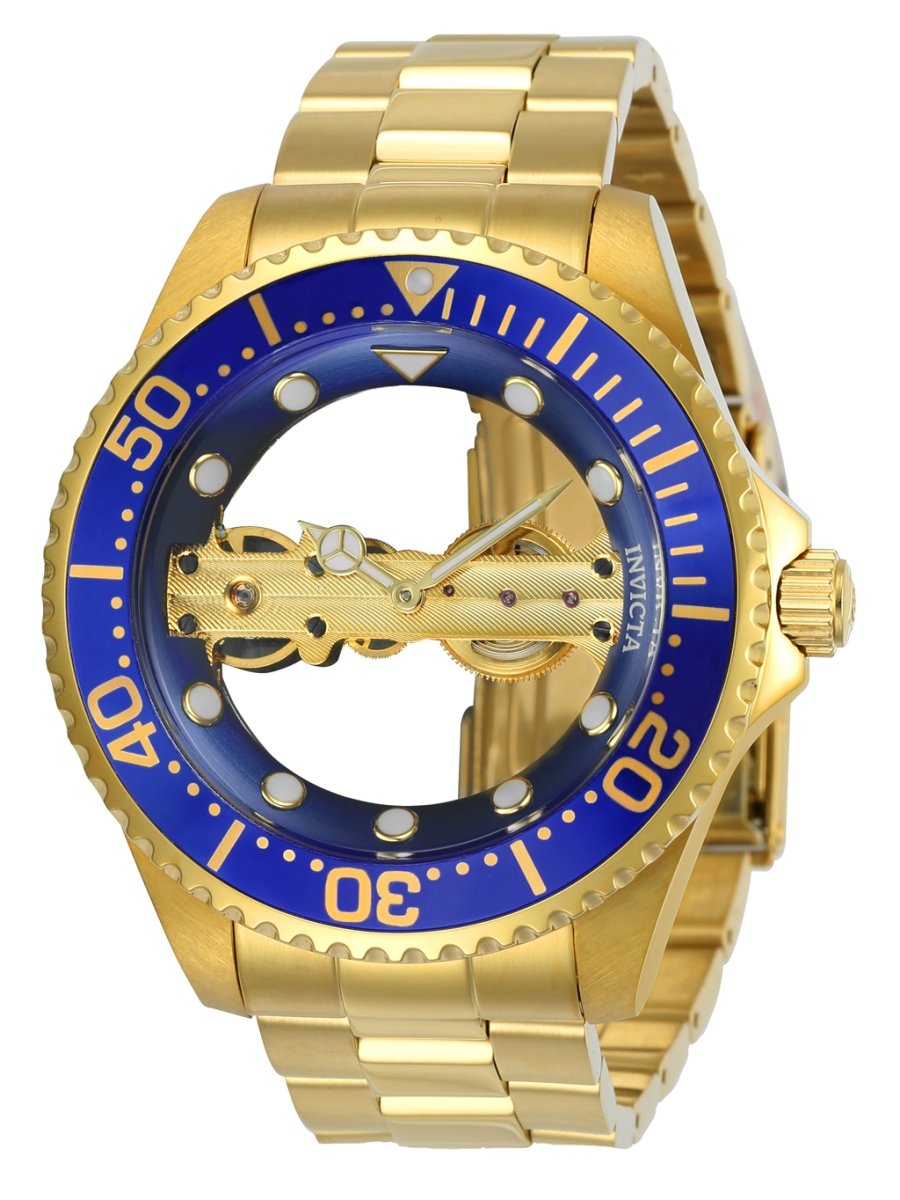 Mens 24695 Pro Diver Mechanical Multifunction Blue Dial Watch