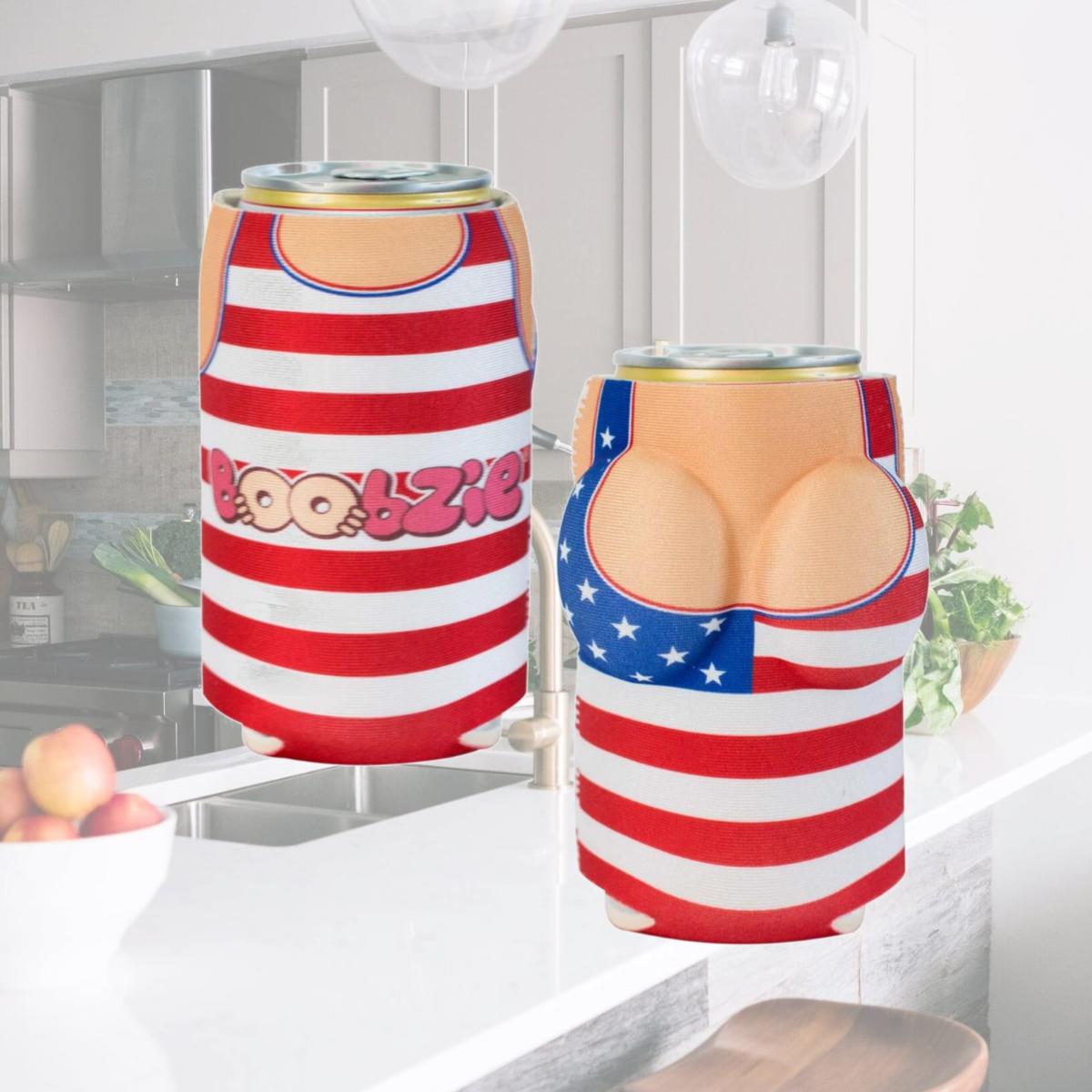 Picture of Drinking Games 34028 Drinking Games USA All America Betsy Boobzie Beer Can Cooler