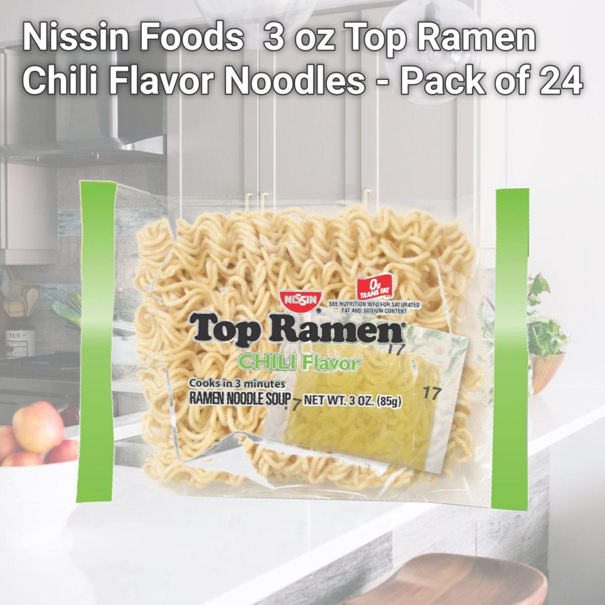 Picture of Nissin Foods NSF11617 3 oz Top Ramen Chili Flavor Noodles - Pack of 24