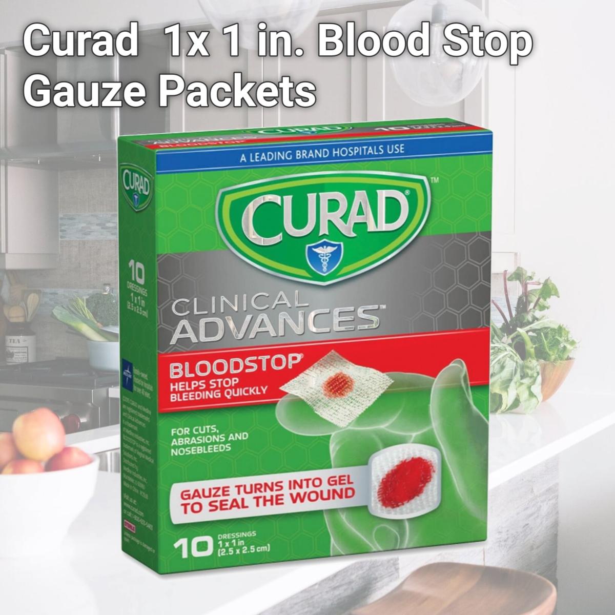 Picture of Curad MIICUR0055RB 1x 1 in. Blood Stop Gauze Packets