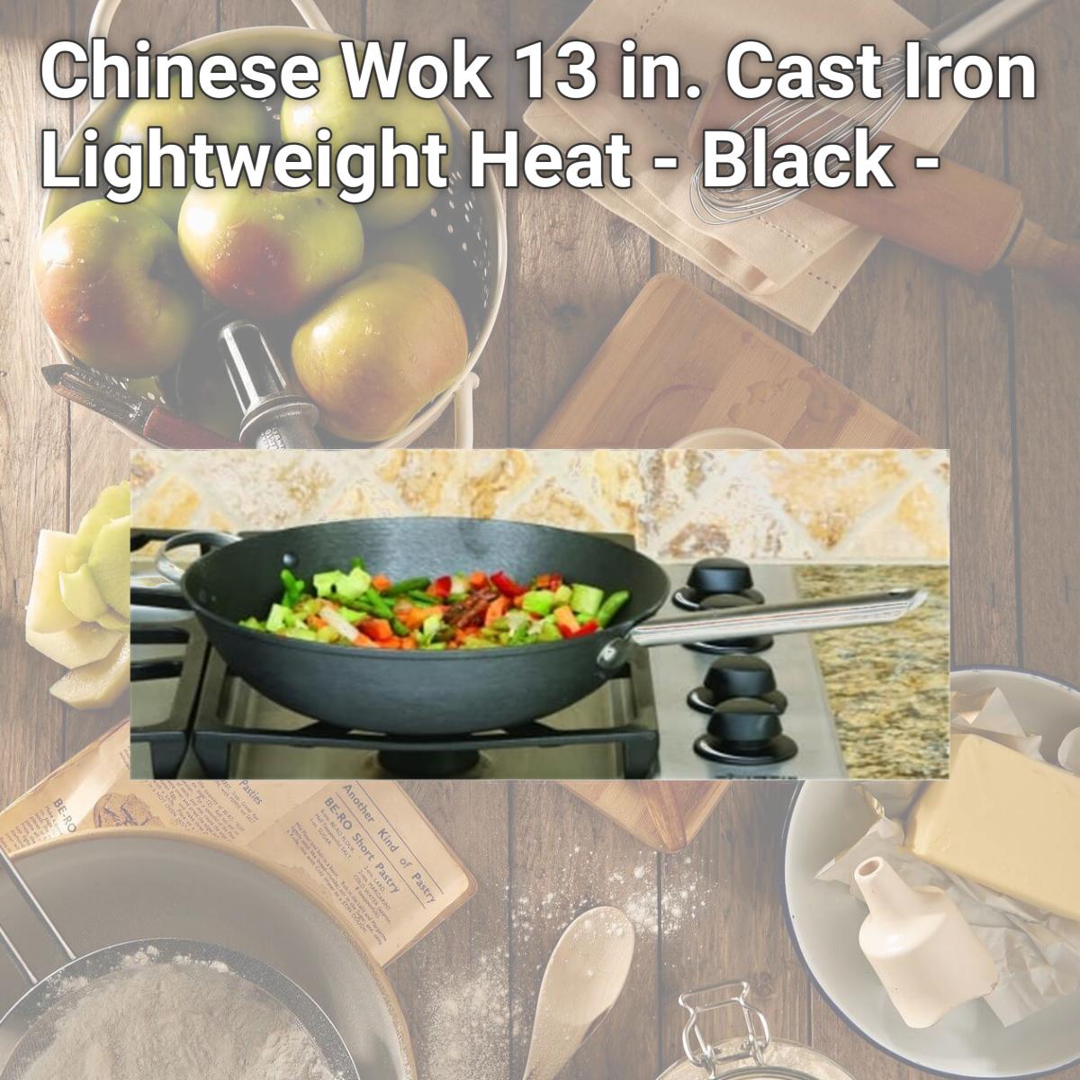 Picture of Cookpro Chinese Wok 13 in. Cast Iron Lightweight Heat - Black - 519