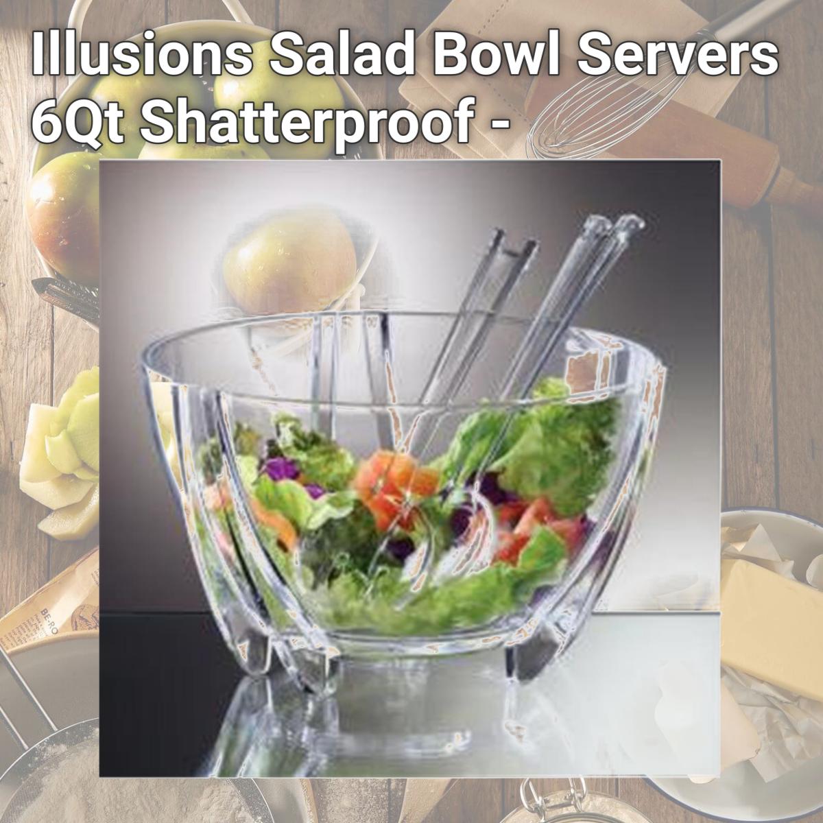Picture of Prodyne Illusions Salad Bowl Servers 6Qt Shatterproof - SB3C