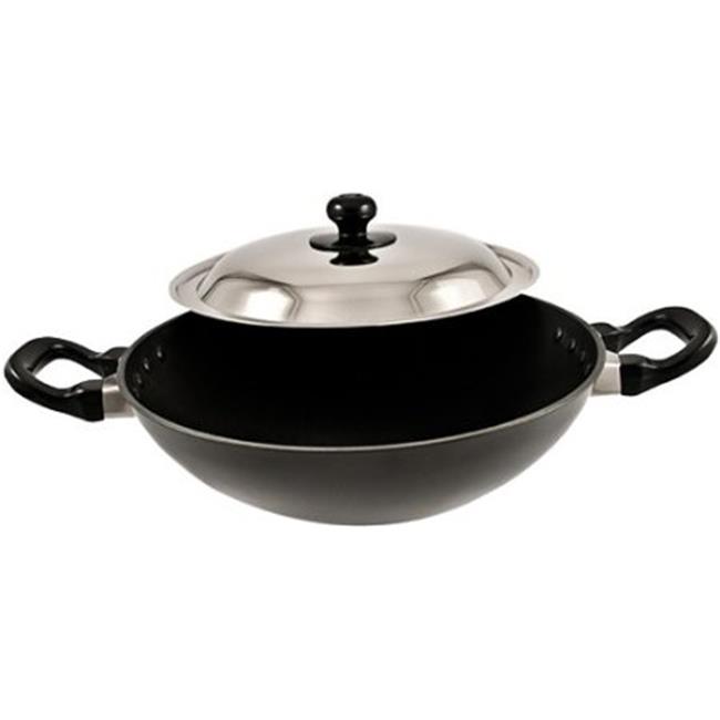 Picture of Hawkins Q55 Futura Non-Stick Deep-Fry Pan(Kadhai) with Steel Lid and Round Bottom - 2.5 Litres