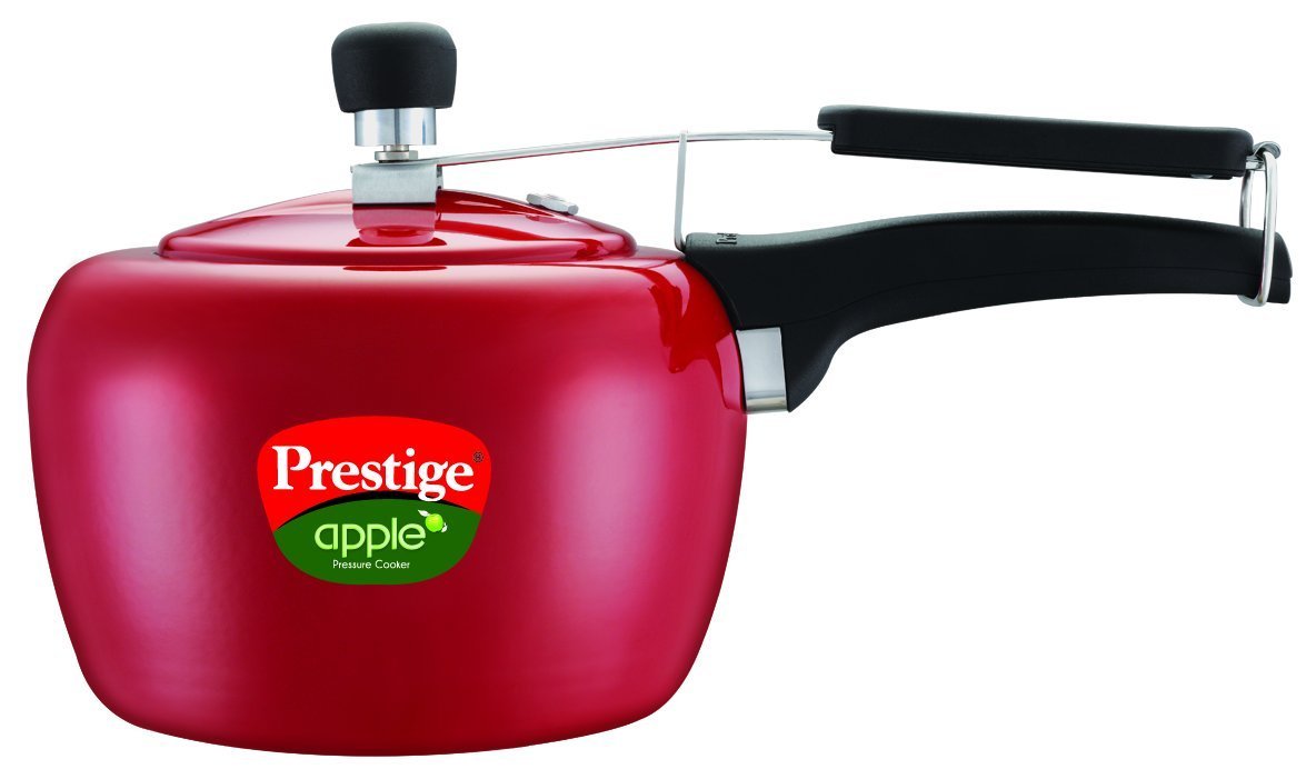 Picture of Prestige PRA3R Apple Aluminum Red Color Pressure Cooker - 3 Litres