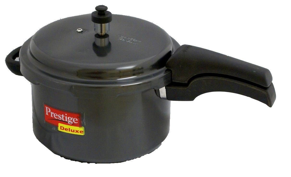 Picture of Prestige PRHA5 Deluxe Hard Anodized Black Color Pressure Cooker - 5 Litres