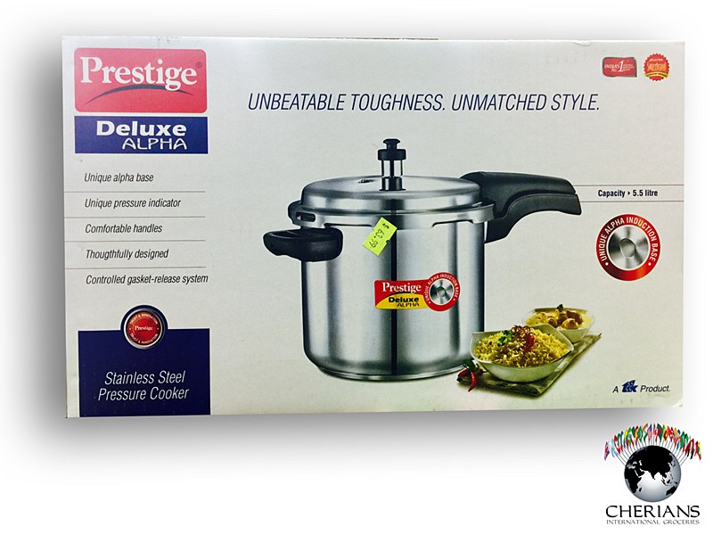 Picture of Prestige PDSSPC5.5 Deluxe Stainless Steel Pressure Cooker - 5.5 Litres