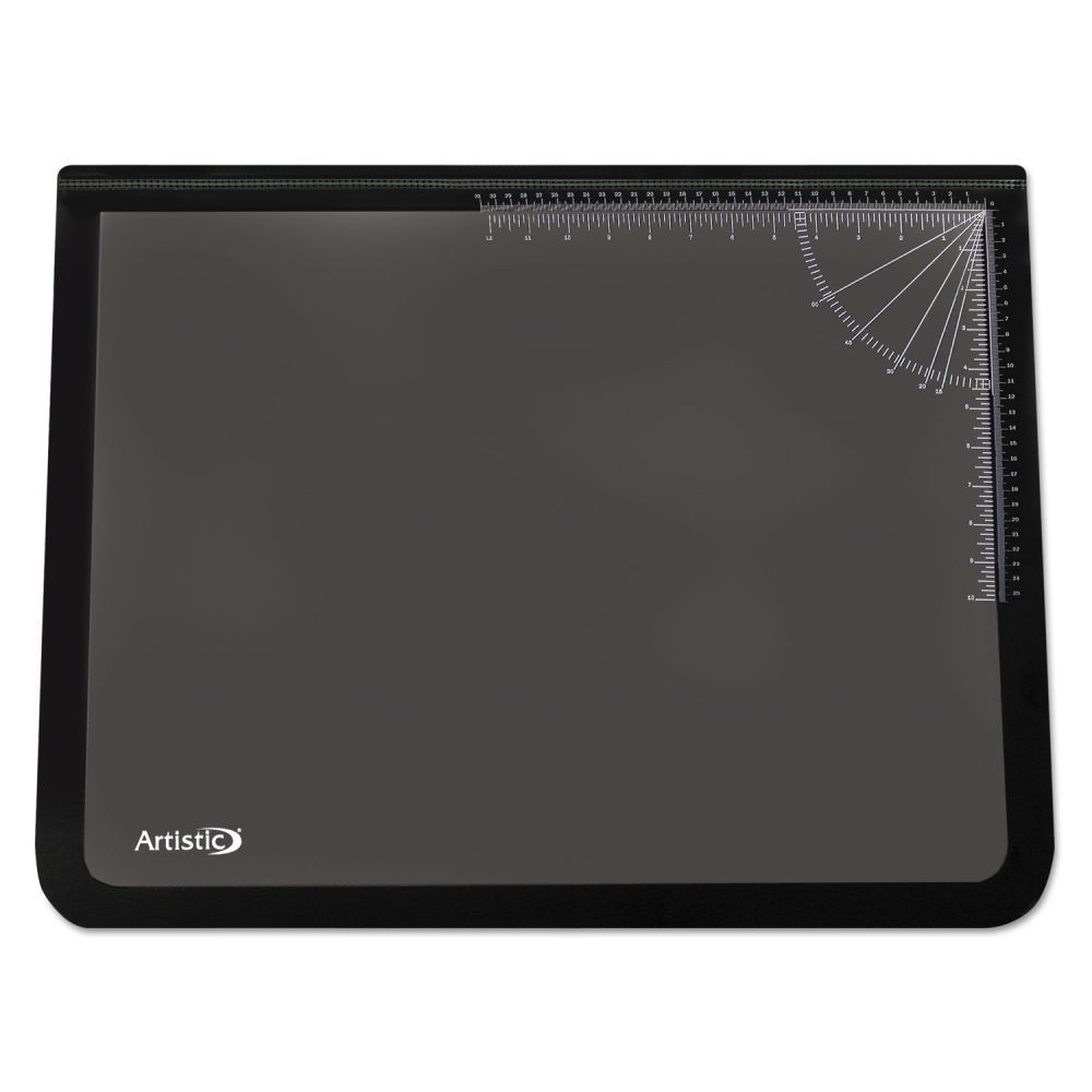 Picture of Artistic 41100S Logo Pad Desktop Organizer with Clear Overlay  24 x 19  Black