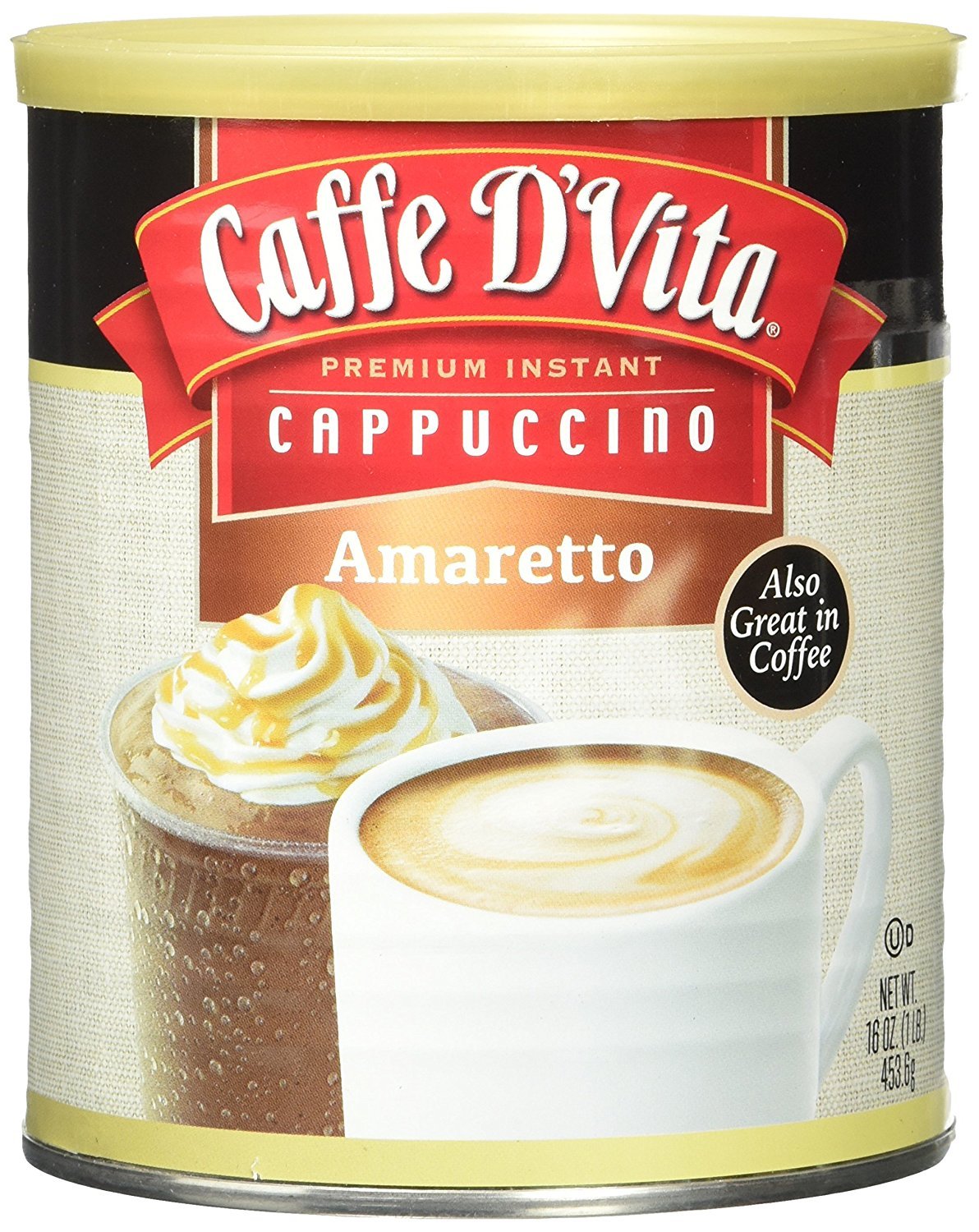 Picture of Caffe DVita F-DV-1C-06-AMAR-21 Amaretto Cappuccino 6 1lb canisters