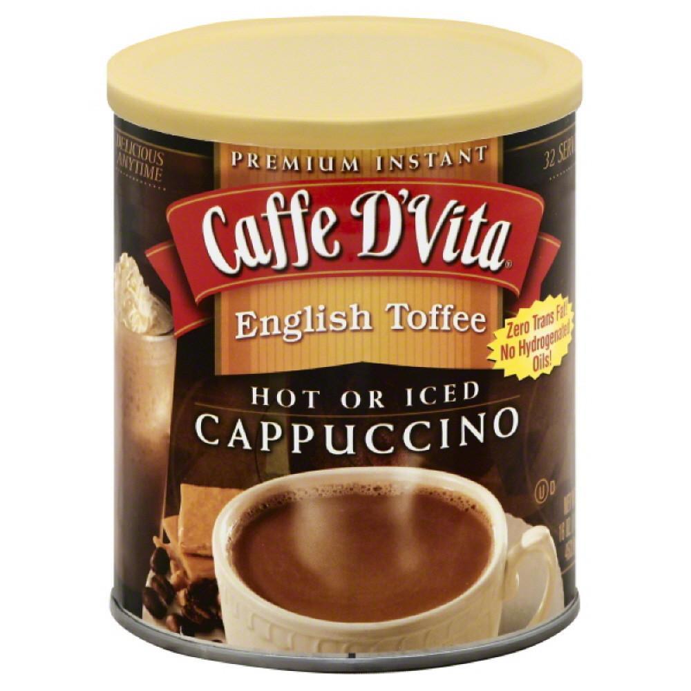Picture of Caffe DVita F-DV-1C-06-ETOF-NU English Toffee Cappuccino 6 1lb canisters