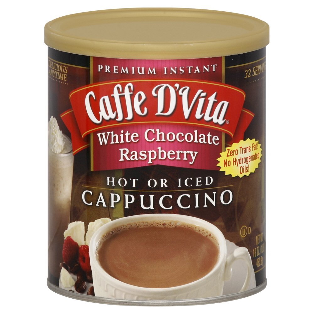 Picture of Caffe DVita F-DV-1C-06-RASB-21 Raspberry White Chocolate Cappuccino 6 1lb canisters