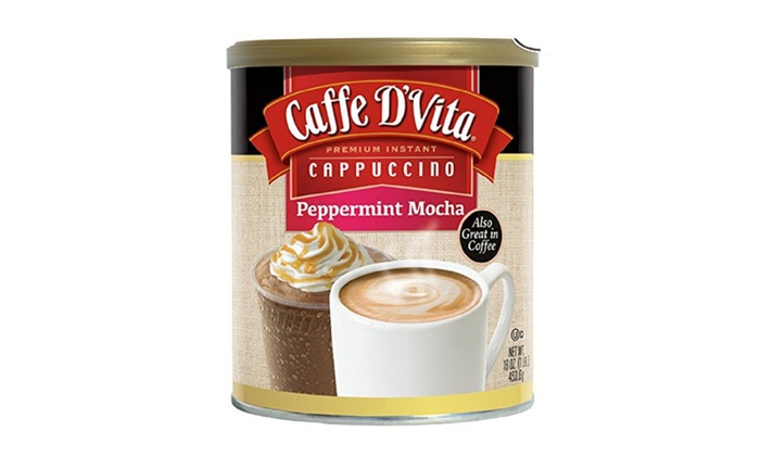 Picture of Caffe DVita F-DV-1C-06-PRMT-21 Peppermint Mocha Cappuccino 6 1lb canisters