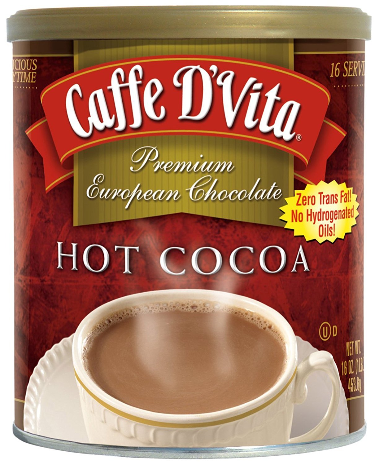 Picture of Caffe DVita F-DV-1C-06-COCO-21 Premium Hot Cocoa 6 1lb canisters