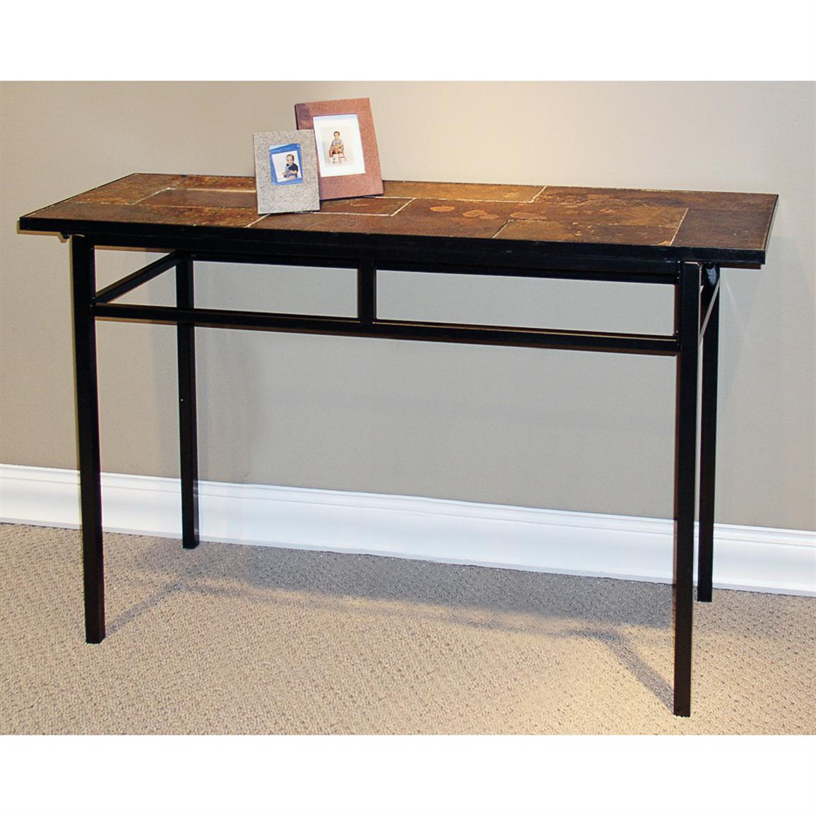 Picture of 4D Concepts 601636 Sofa Table with Slate Top in Metal and Slate