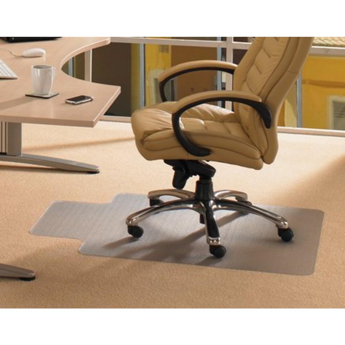 Picture of Floortex Cleartex 119225LV Advantagemat Pvc Rectangular Lipped Chair Mat For Low Pile Carpets 0.25 In.- Clear 36 X 48 In.- Chair not included