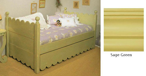 Alligator Enterprises I1023SG PopUp Trundle for Scallop Day Bed in Sage Green