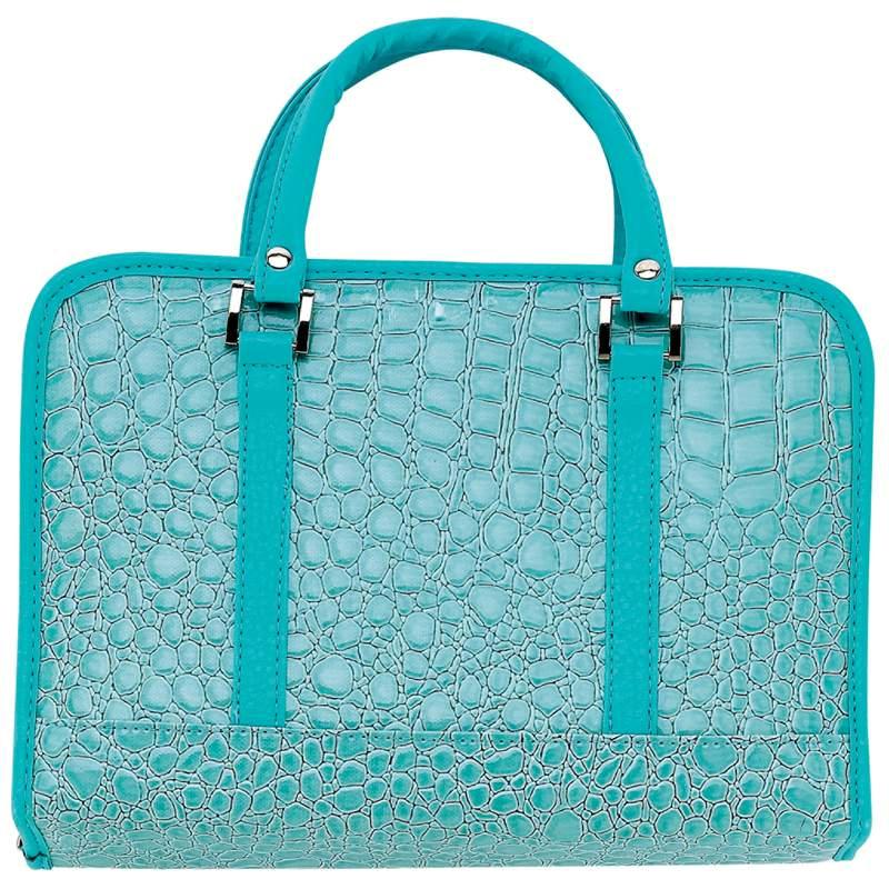 Turquoise Faux Alligator Bible Cover