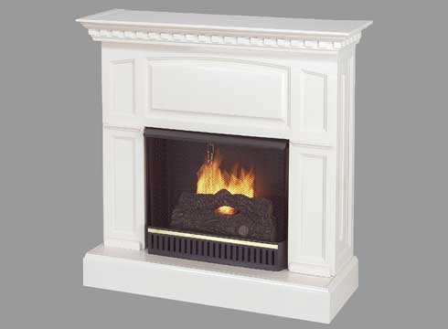 Real Flame 1300-W Heritage Indoor Fireplace - White