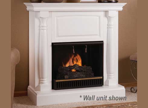 Real Flame 1850-W Pillar Corner Indoor Fireplace - White
