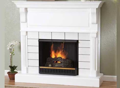 Real Flame 2000-W Brickwood Indoor Fireplace - White