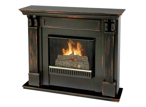 Real Flame 7100-BW Ashley Indoor Fireplace - Black Wash