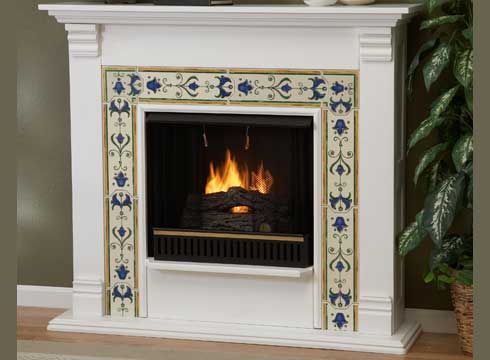 Real Flame 9200-W Camille Indoor Fireplace - White