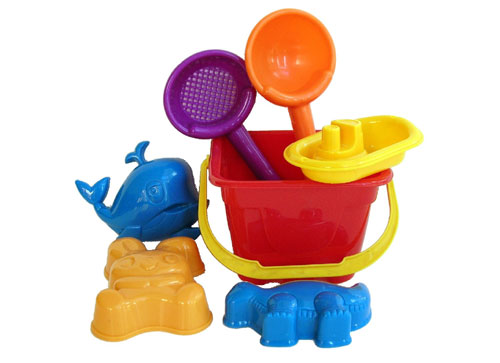 SB-44 Castle Bucket Sand Toy - 7 Piece Set
