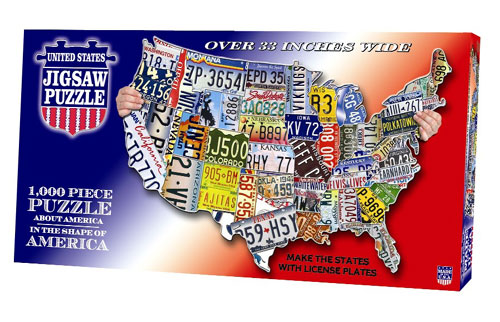 TDC Games 1776 USA License Plates 1000 Piece Puzzle