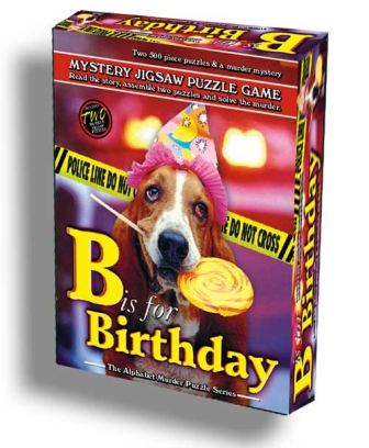 TDC Games 7109 B is for Birthday Murder Mystery Jigsaw Puzzle