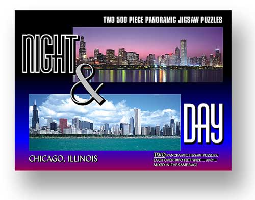 TDC Games 7502 Chicago Night and Day Panorama Puzzle