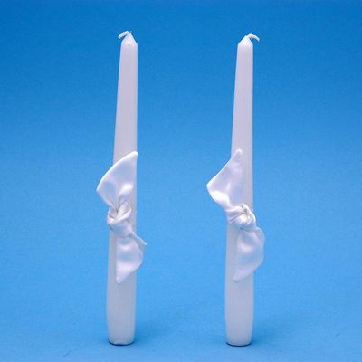 Beverly Clark 92T Love Knot Taper Candles White