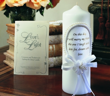 Beverly Clark 27M Loving Sentiment 3 x 9 Inch Pillar Candle in White