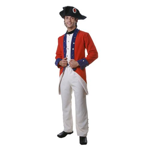 342-m Adult Colonial Soldier Costume - Size Medium