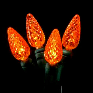 Forever Bright 20607 Set of 70 C6 Orange Christmas Lights