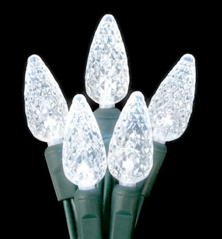 Forever Bright 20613 Set of 70 C6 Pure White Christmas Lights