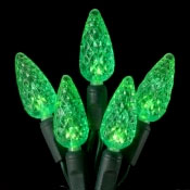 Forever Bright 20614 Set of 70 C6 Pure Green Christmas Lights