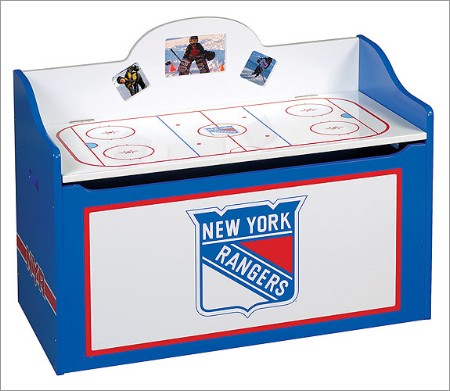 Guidecraft G13012 National Hockey League New York Rangers Toy Box