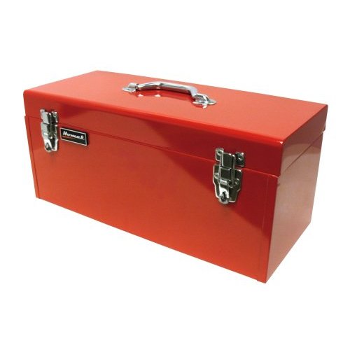 Rd00120920 20 Inch Red Flat Top Tool Box With Black Metal Tray