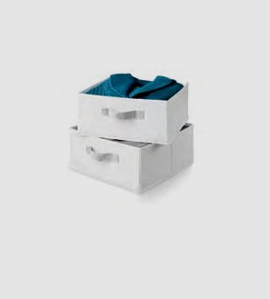 Drawers For Hanging Organizer - Polyester - 2 Pack - White