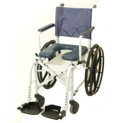 Invacare 6795 Mariner Rehab Shower Commode Chair - Treaded Urethane Tires With 16 Inch Seat