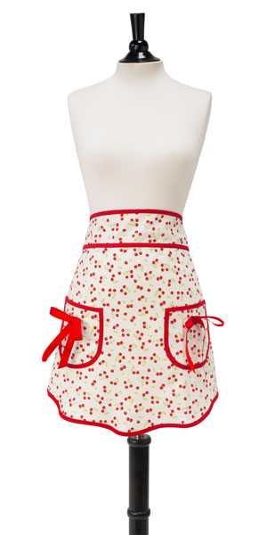 Jessie Steele 116-JS-20 Half Ava Retro Cherries Apron