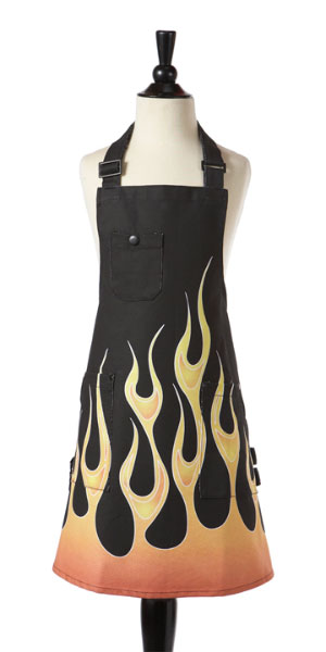 Jessie Steele 214-JS-56 Children's - Women's Bib BBQ-Utility Flames Apron